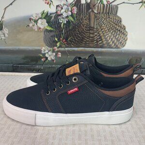 Levis Strauss & Co Authentic Mens Size 8.5 black Lace Up Sneaker Shoes